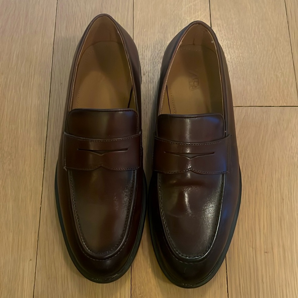 ZARA Leather Penny Loafer SIZE 7